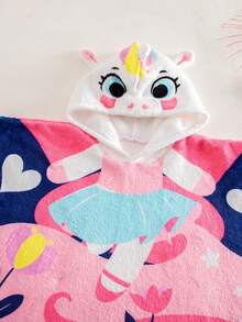SHEIN Bộ đồ bơi in hình kỳ lân nhiều màu sắc cho bé gái, kiểu dáng dễ thương, thời trang, thích hợp cho mùa hè. - Nhiều màu - Xem 4