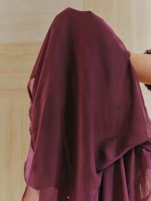 Anewsta 女士优雅V领紫色雪纺衬衫，适合工作和约会穿着 - 紫色 - 查看 8