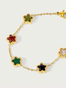 Glisma Vòng tay dây chuyền nữ, Trang phục, Phong cách cổ điển, Kim loại/Chất liệu, Đá quý, Dành cho mẹ/phụ nữ/bé gái/người mẹ, Cao cấp, Cổ điển, Sang trọng, Phong cách cổ điển, Trang phục, Sang trọng, Kim loại/Chất liệu, Cổ điển, Thanh lịch, Dành cho mẹ/phụ nữ/bé gái/người mẹ, Đá quý, Hình trái tim, Ngày lễ tình nhân, Vàng, Lễ Phục sinh, Du lịch/Bãi biển/Kỳ nghỉ, Phong cách Boho, Phong cách Grunge - Vàng - Xem 6