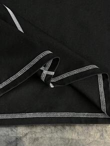 AXEPEAK Men's Street Outseam Round Neck Short Sleeve T-Shirt - Black - View 5