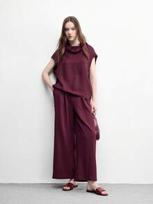CUCCOO BIZCHIC 女士鞋履春夏新款户外平底圆头带扣装饰凉鞋，枣红色厚底防滑休闲百搭沙滩拖鞋 - 棗紅 - 查看 6