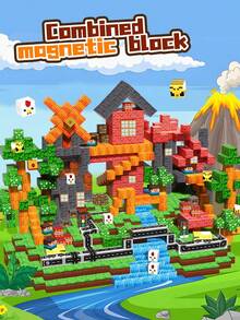 MINKOJA Bloques magnéticos, bloques de construcción para niños de 3+ años, cubos de bloques magnéticos, juguete de apilamiento magnético, juguetes de cumpleaños, juguetes de viaje, Pascua, bloques de construcción, juegos de bloques de construcción, bloques magnéticos - Multicolor - Ver 5