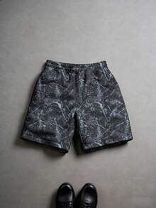 Manfinity EMRG Herren Shorts mit Buchstaben-Muster, Kordelzug Taille, vielseitig für den täglichen Gebrauch - Verschiedenfarbig - Übersicht 2