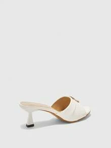 CUCCOO BIZCHIC Simple And Generous, Fashionable And Versatile, Casual Workplace Commuter Women's High-Heeled Sandals Spring Shoes - White - View 9