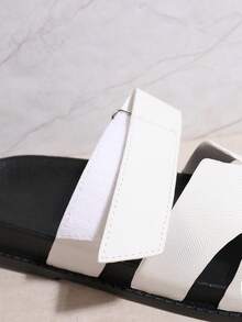 SHUZIA 女士魔术贴搭扣H型带厚底拖鞋凉鞋 - 白色 - 查看 9