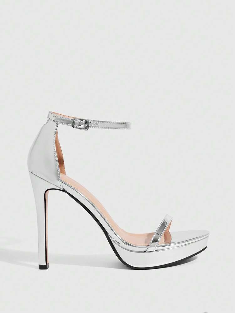 CUCCOO SZL Women's Buckle Design Fashionable And Elegant High-Heeled Sandals