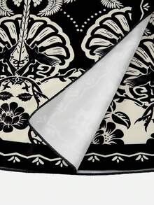 Swim Oasis Traje de baño de una pieza con volantes, estampado tropical, atar al frente para mujer, ideal para vacaciones de verano en la playa - Blanco y Negro - Ver 7