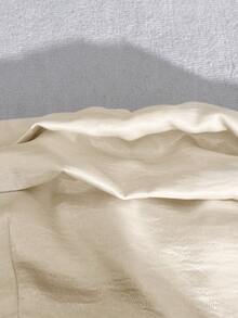 Franclia Women's Elegant Ruched Waist Dress With Faux Pearl Decor, Suitable For Parties And Events - Apricot - View 5