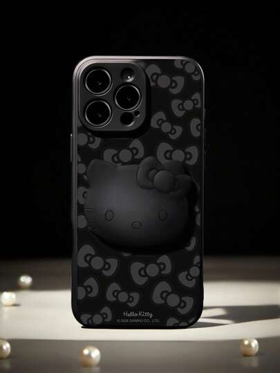 HELLO KITTY AND FRIENDS | SHEIN Capa preta para celular com desenho animado, compatível com iPhone 11 - 17 Pro Max.