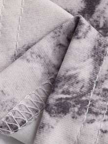 DAZY 花卉印花不对称领修身睡衣套装 - 白色 - 查看 7