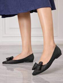 Sleekvia Women Flat Sandals Valentine's Day - Black - View 5