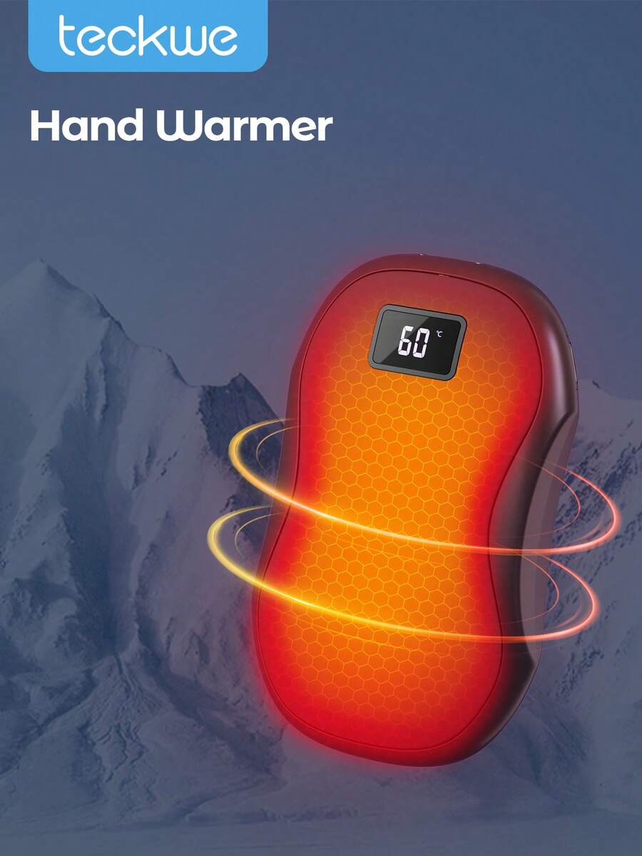 Teckwe ¡Calor para llevar! Calentador de manos recargable por USB, calentador de bolsillo portátil, regalos para Navidad, al aire libre, caza, golf, accesorios de camping, regalos de Navidad, calentadores de manos, regalos para hombres, rellenos de calcetines, calentadores de manos recargables - Multicolor - Ver 1