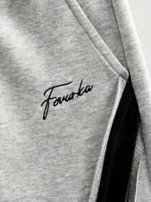 ROMWE MEN Elastic Waist Drawstring Casual Summer Versatile Loose Fit Lightweight Everyday Shorts - Grey - View 4