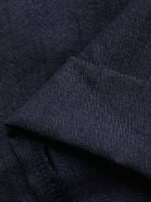 Quần short Bermuda dáng rộng, chất liệu giả denim, thích hợp cho mùa xuân/hè, đi nghỉ mát, dạo phố, hoạt động ngoài trời, phong cách bohemian, đi biển, công sở. - Màu xanh hải quân - Xem 8