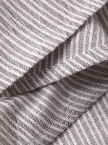 Dazy-Less Women's Business/Casual Striped Cinched Waist Long Sleeve Shirt, Suitable For Spring And Summer - Grey - View 7