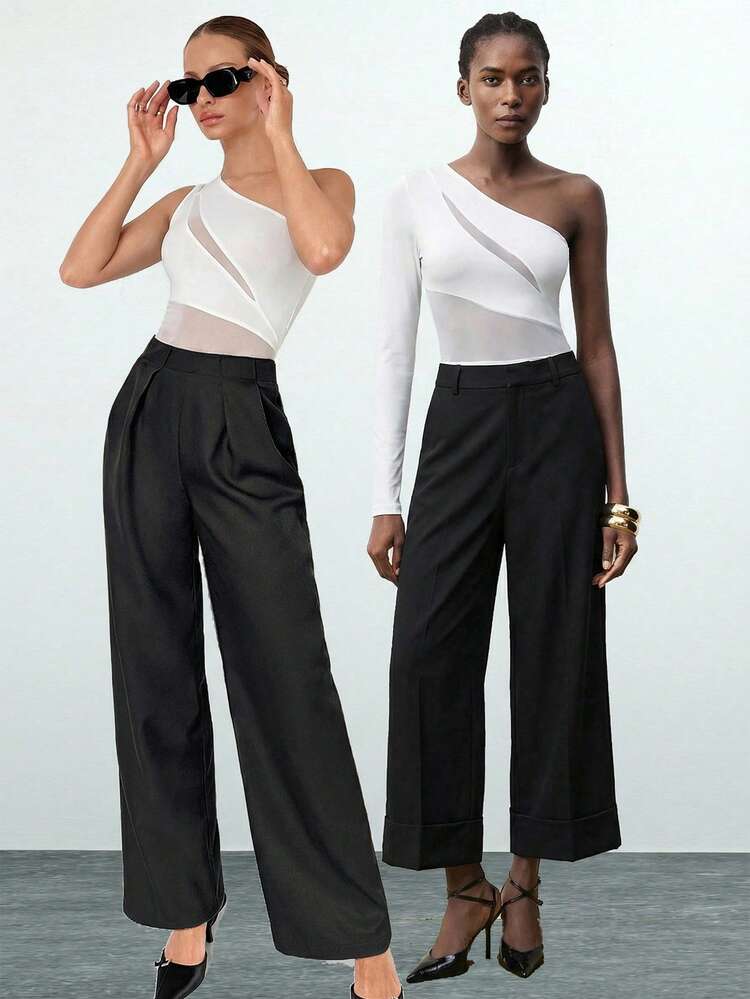 SHEIN Maija Women's Solid White Color Mesh Patchwork Sleeveless Bodysuit  St Patrick's Day Women Easter Summer Outfits Easter Dress Women Party Top Beach Dress Summer Holiday Outfits Each Vacation Outfits For Women  Summer Outfit For Women Going Out Outfits Graduation Graduation Outfit  Casual Dresses  Casual Blouses For Women