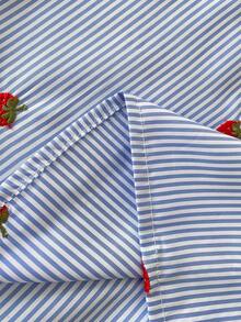 Emery Rose Kids Emery Rose Kids 女童圆领短袖荷叶边草莓刺绣休闲连衣裙，夏季女童草莓连衣裙，女童夏季连衣裙，女童草莓连衣裙，条纹草莓连衣裙，荷叶边袖连衣裙，女童夏季连衣裙，白色连衣裙，波西米亚风女童/女婴条纹草莓印花荷叶边袖连衣裙，女童条纹连衣裙，女童休闲夏季连衣裙，小女孩夏季连衣裙，女童度假连衣裙 - 白色 - 查看 11