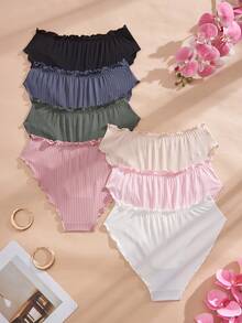 NudeFit 7条装女士纯色舒适休闲三角裤 - 彩色 - 查看 2