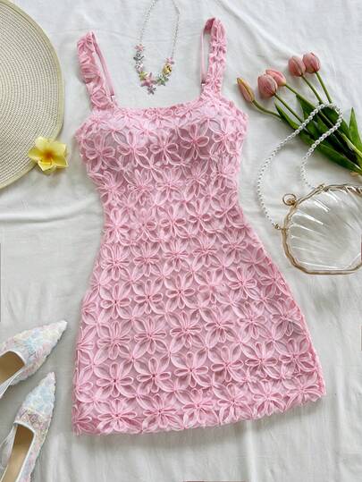 Soleia Textured Floral Print Bodycon Mini Dress, Sexy Off-Shoulder, Suitable For Dates, Garden Parties, Tea Parties, Flower Arranging, Bohemian, Boho, Vacation, Vintage, Holiday