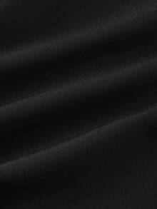 EASEVO Bộ áo sơ mi ngắn tay cài cúc phía trước và quần short nam cỡ lớn, kiểu dáng đơn giản, thích hợp cho mùa hè. - màu đen - Xem 8