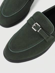 Sleekvia Casual Versatile Commuting Fringe Decor Flat Loafers - Green - View 8