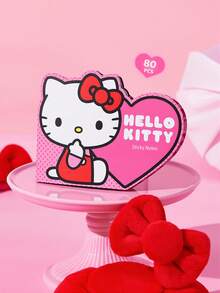 HELLO KITTY AND FRIENDS | SHEIN 爱心便签，可爱卡通备忘录，创意留言便签，爱心，吻，心形 - 粉色 - 查看 2