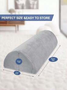 Leg & Knee Memory Foam Pillow, Semicircular Contoured Support For Back, Hip, Spine Alignment, Washable Pillowcase - Ideal Gift For Side Sleepers, Home & Travel Use. - Multicolor - View 4