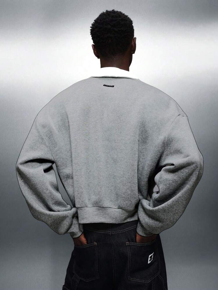 PLAYBOY X SUMWON Langärmliges Poloshirt mit Kragen und Brustprint