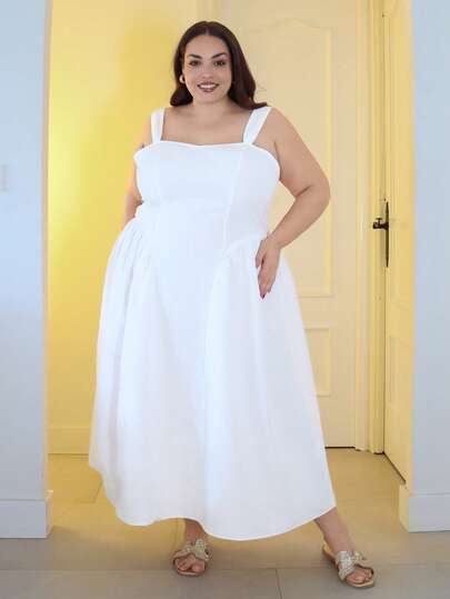 Pretty and Ole 大码休闲复古宫廷风喇叭长裙、毕业礼服、紧身胸衣裙