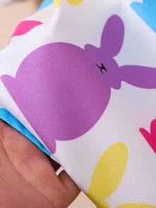 SHEIN Tween Boy Casual Cartoon Rabbit Print Short Sleeve Single-Breasted Gentleman Shirt - Multicolor - View 7