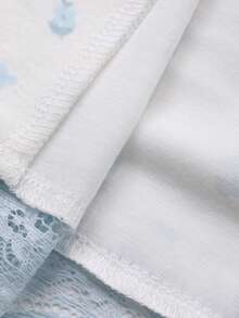 DAZY Ditsy Floral & Lace Patchwork Women Sleepwear Robe - White - View 7