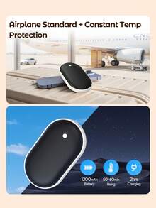 Teckwe Calentador de manos con calor en ambos lados, calentador portátil recargable de bolsillo, esencial de calefacción de larga duración para camping al aire libre, regalos de Navidad, calentadores de manos, regalos para hombres, rellenos de calcetines, calentadores de manos recargables - Multicolor - Ver 5