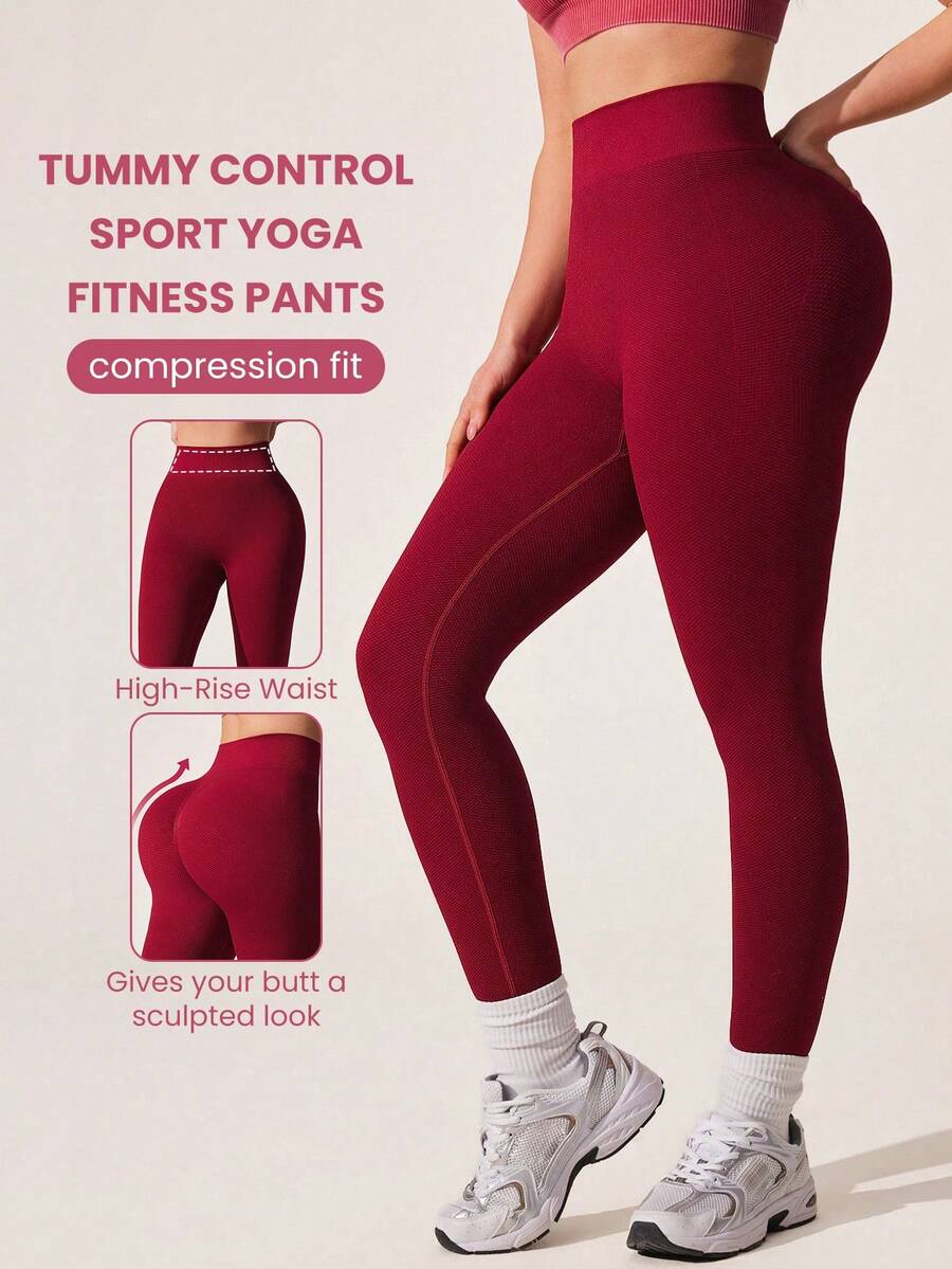 Eassivo Eassivo Quần legging thể thao màu tím không đường may dành cho nữ, quần legging tập yoga ngoài trời, quần legging lửng ôm bụng, quần bó tập luyện, quần legging cạp cao, quần legging bó sát, quần thể thao yoga, quần tập thể dục, quần tập thể dục nén, quần yoga cạp cao, quần legging cạp cao, quần legging nén, quần yoga nữ, quần legging ôm bụng, quần legging ôm bụng, đồ tập thể dục ôm bụng. - Màu Đỏ Sâu - Xem 1