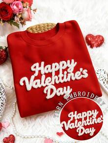 EMERY ROSE 女士爱心印花圆领短袖T恤，可爱夏季上衣红色图案T恤女款红色T恤女款可爱红色上衣女款图案T恤红色T恤 - 紅色 - 查看 1