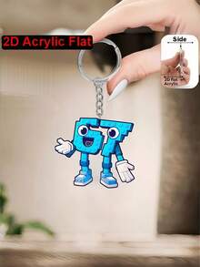 Zazumi 可爱卡通字母钥匙扣 - 67 种设计亚克力汽车钥匙扣，送给亲朋好友的趣味个性化礼物 - 彩色 - 查看 5