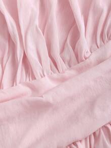 Sweetra Pink Spicy Sexy Street Style Backless Mini Dress, Halter Neck, Suitable For Dates, Vacation, Summer - Pink - View 5