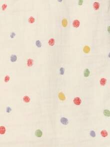 DAZY Women's Sweet Polka Dot Allover Print Textured Chiffon Pajama Set, Summer - White - View 16