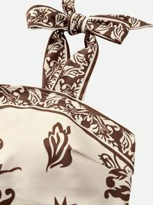 Swim Oasis 女士夏季沙滩印花休闲比基尼泳装套装（含裙子） - 彩色 - 查看 9