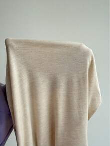 Vibekara V-Neck Casual Commuter Cinched Waist Batwing Sleeve Women T-Shirt, Spring/Summer - Beige - View 6