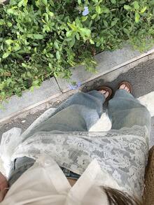 DAZY Women's Floral Lace Side Knot Fashionable Skirt - White - View 5