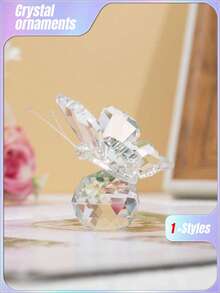 SHEIN 1pc Light Luxury Creative Transparent Crystal Butterfly - transparent - View 1