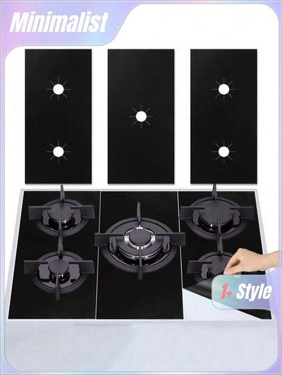 Universal Gas Stove Protectors Reusable Gas Stove Burner Covers 5 Hooks Non-Stick Heat Resistant Stove Top Gas Range Protectors Dishwasher Friendly For Home Kitchen Seafood Boil