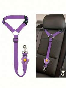 1件装汽车宠物狗座椅牵引绳，宠物车内牵引绳，狗安全带，狗座椅扣，狗汽车座椅配件，圣诞礼物狗汽车座椅套，狗汽车座椅套，宠物汽车座椅 - 彩色 - 查看 6