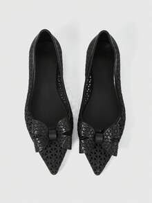 Sleekvia Women Flat Sandals Valentine's Day - Black - View 2