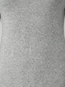 Aloruh Women's Elegant Round Neck Sleeveless Waist Gathered A-Line Solid Color Knit Mini Sweater Dress - Light Grey - View 7
