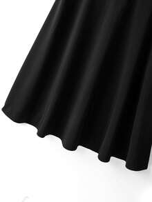 GlowEve CURVE Vestido midi ajustado de color block elegante talla grande, adecuado para ir al trabajo - Blanco y Negro - Ver 7