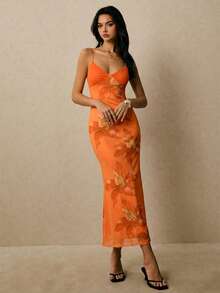 Poéselle Đầm không tay in hoa thanh lịch dành cho nữ, thích hợp cho mùa hè. - Nhiều màu - Xem 4