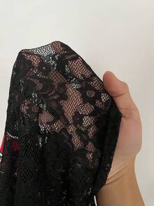 StreetHx Women's Fashionable Lace Print Sports Mini Dress - Black - View 7