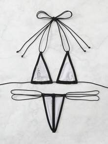 Swim SXY Swim Summer Beach Vacation Outfits Woman Sexy Bikini Sets - Black - View 2