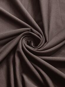 Freevana Plus Size Elegant Romantic Vintage A-Line Maxi Knit Skirt For Party And Gathering, Autumn/Winter - Coffee Brown - View 6